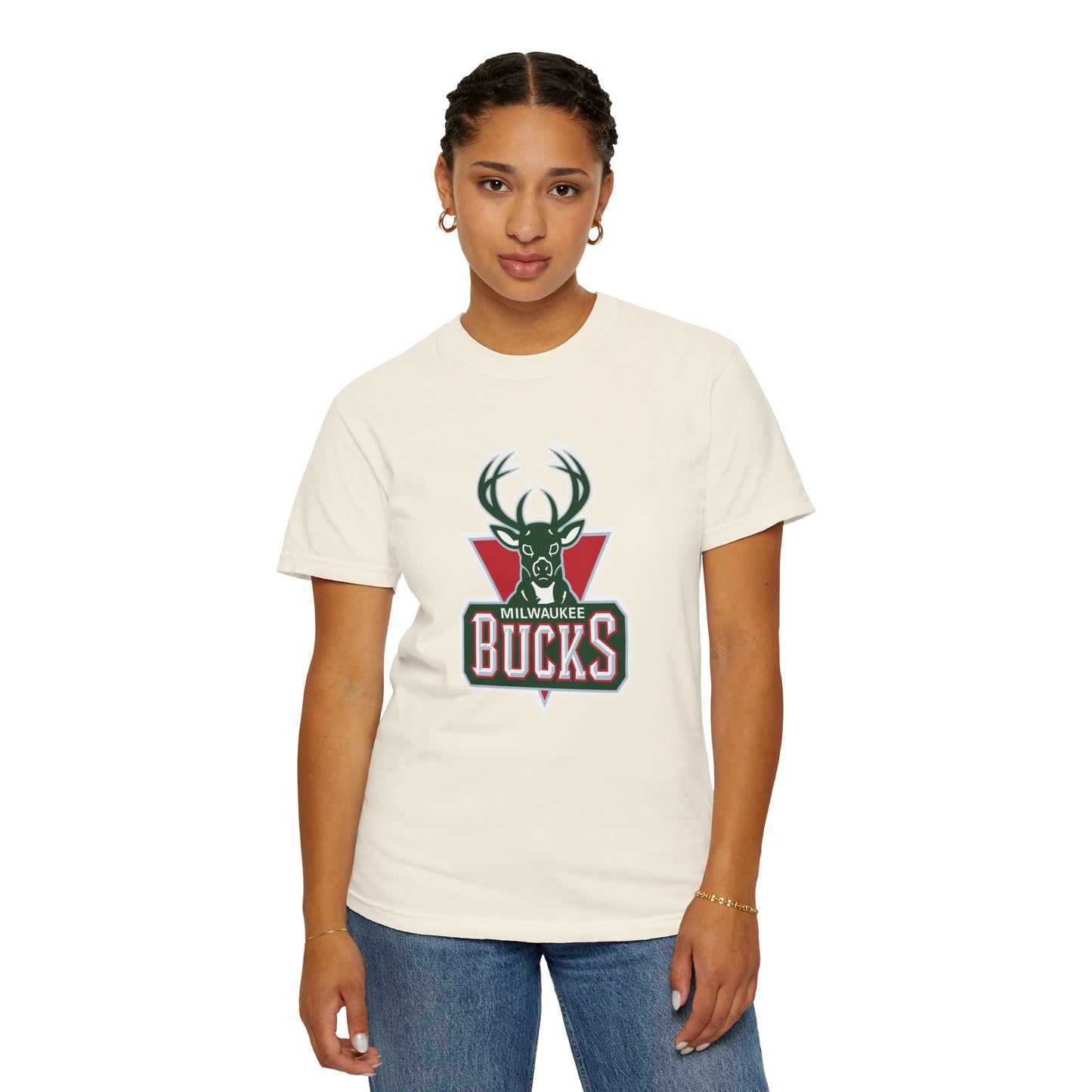 Milwaukee Bucks Hoop Lifestyle Garment-Dyed T-Shirt – Premium Cotton Tee for Customization