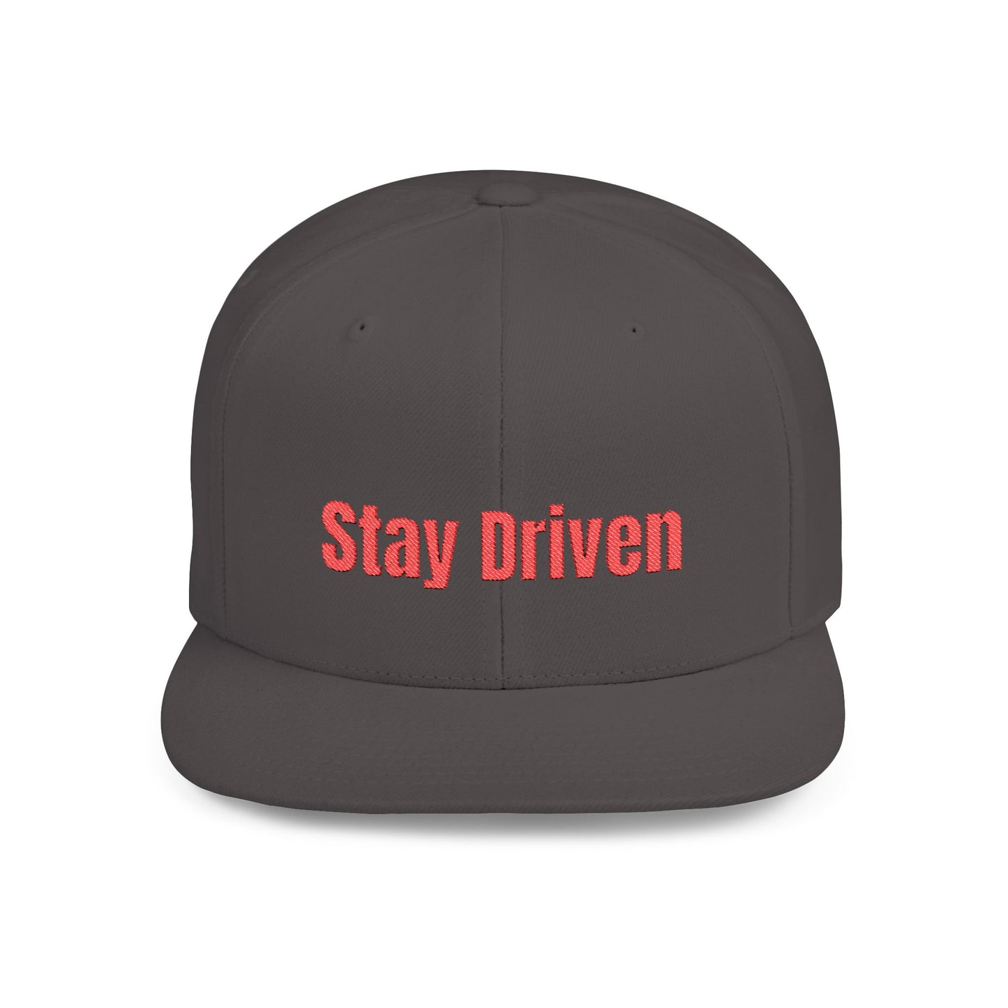 Text Stay Driven Flat Bill Snapback – Lightweight, Custom Fit, Premium Quality