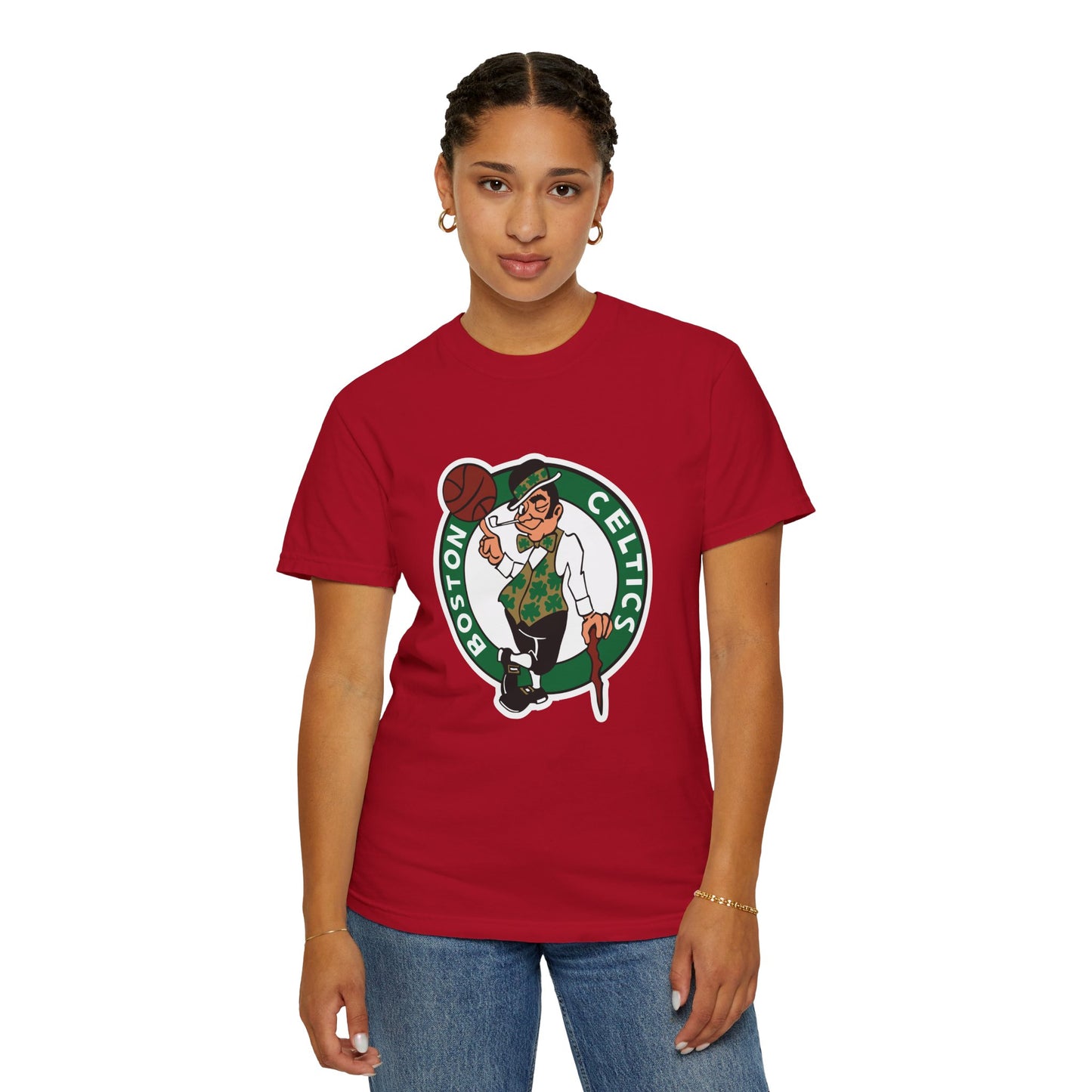 Boston Celtics Street Ball Style Garment-Dyed T-Shirt – Premium Cotton Tee for Customization