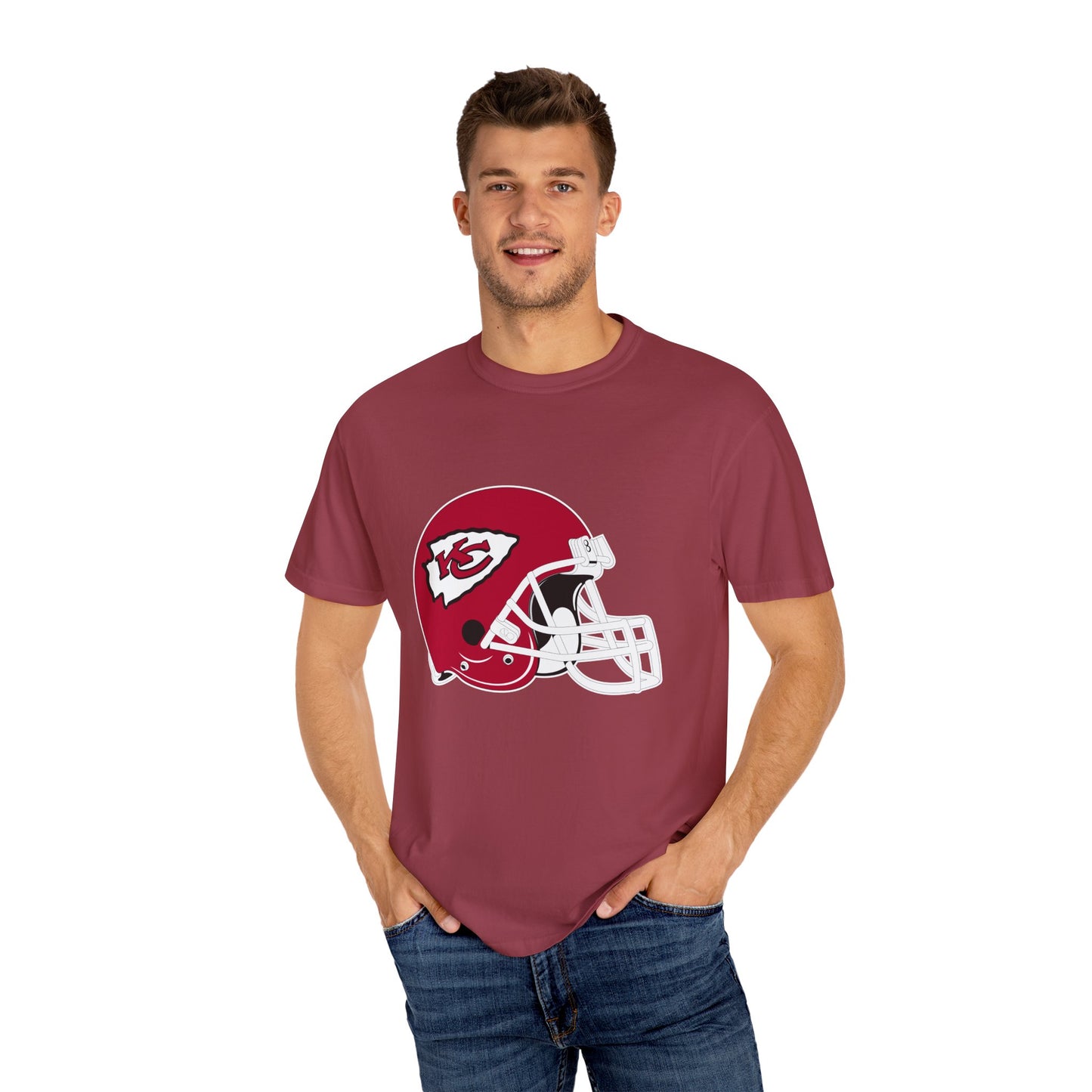 Kansas City Chiefs Football Fans Garment-Dyed T-Shirt – Premium Cotton Tee for Customization