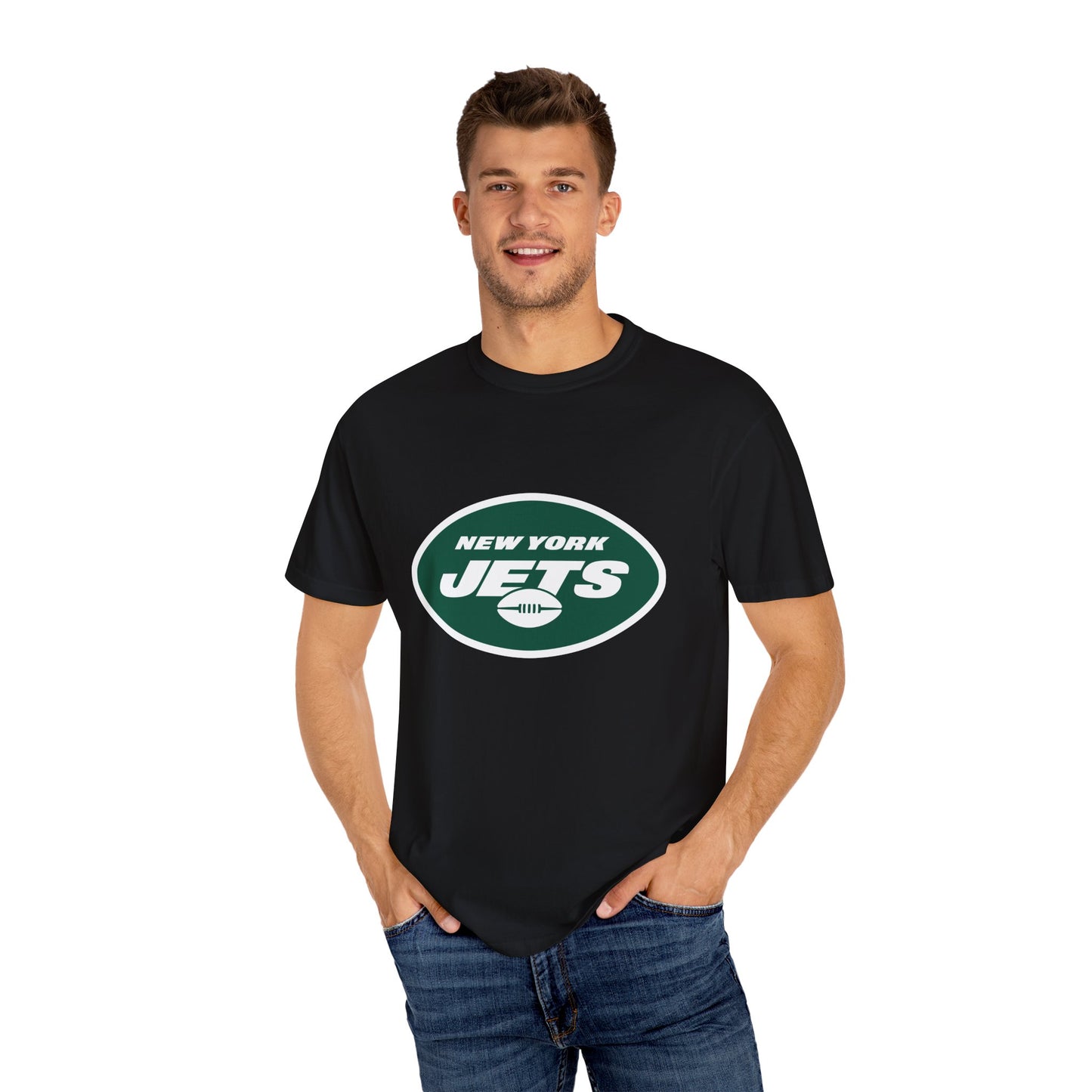 New York Jets Football Merchandise Garment-Dyed T-Shirt – Premium Cotton Tee for Customization