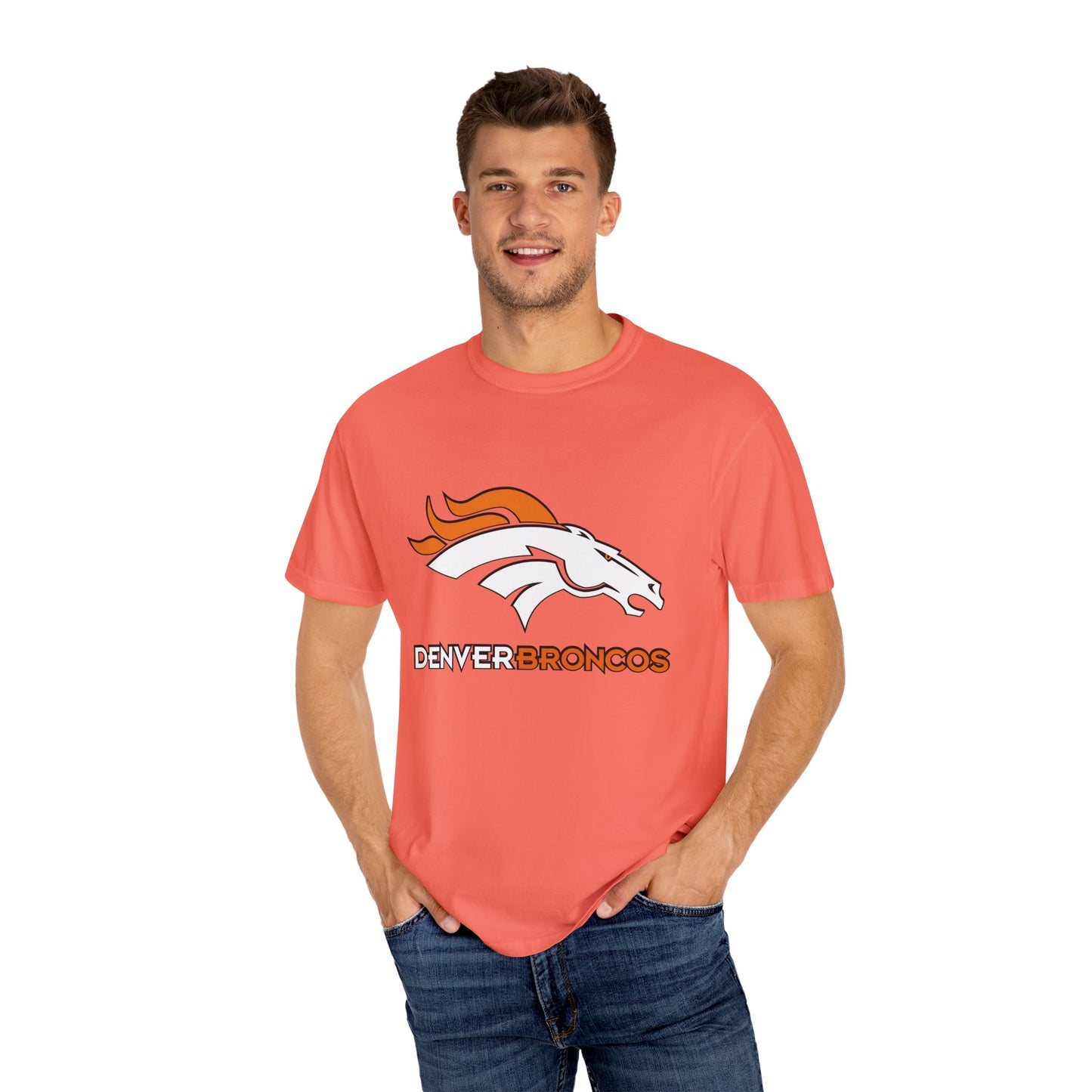 Denver Broncos Gear Garment-Dyed T-Shirt – Premium Cotton Tee for Customization