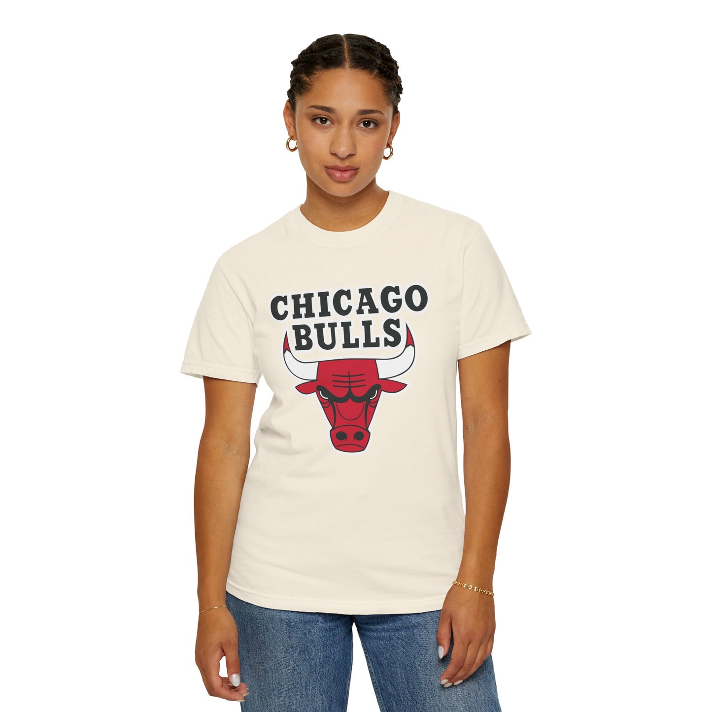 Chicago Bulls NBA Garment-Dyed T-Shirt – Premium Cotton Tee for Customization