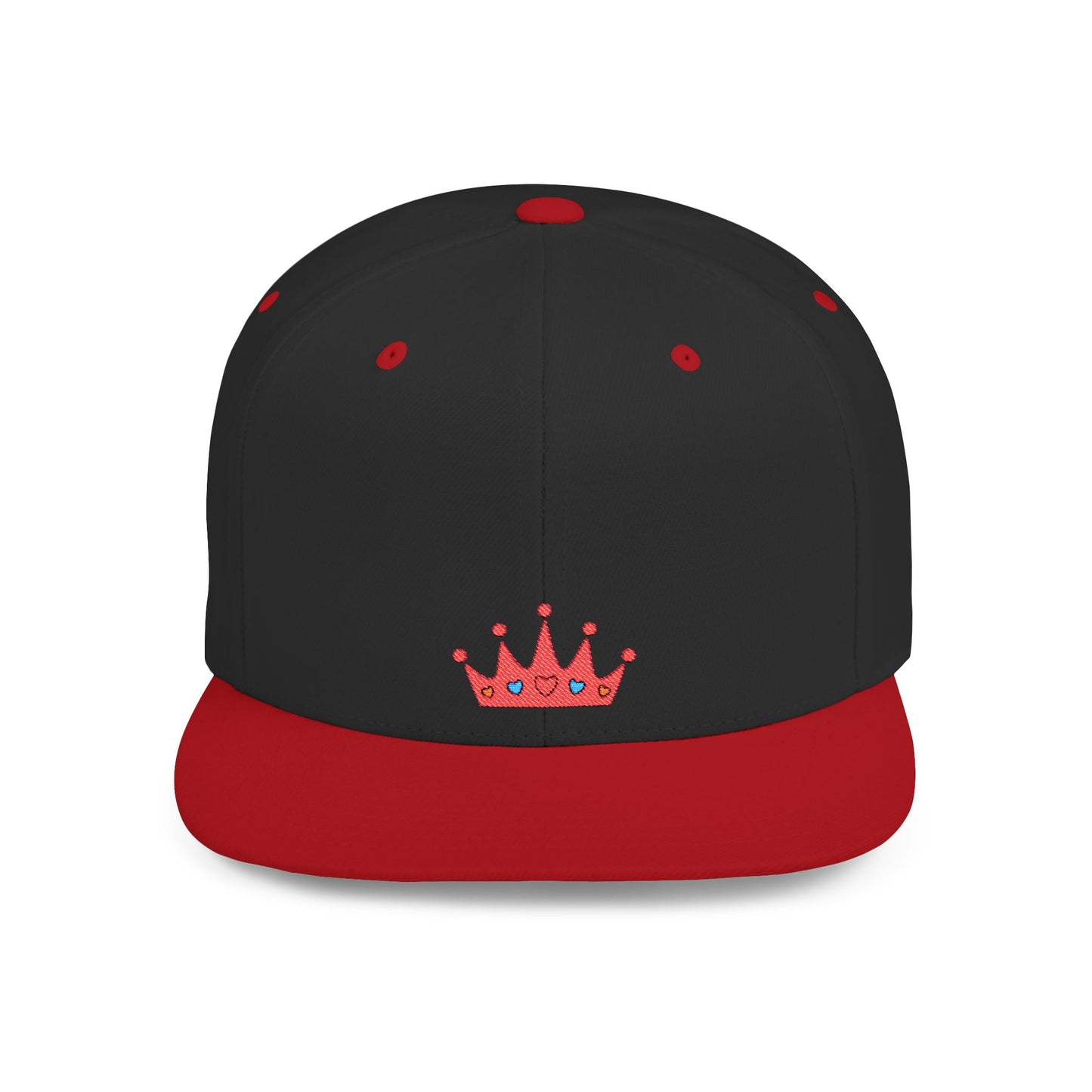 Icons Embroidered Crown Jewel Flat Bill Snapback – Lightweight, Custom Fit, Premium Quality