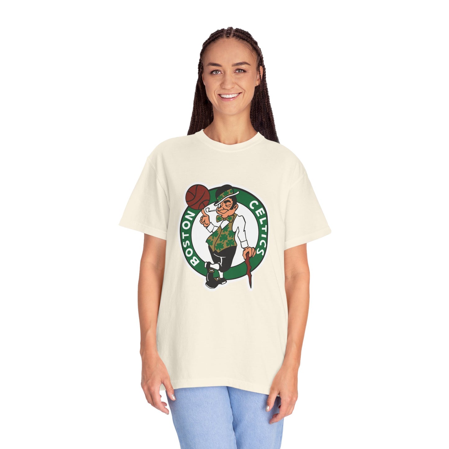 Boston Celtics Street Ball Style Garment-Dyed T-Shirt – Premium Cotton Tee for Customization