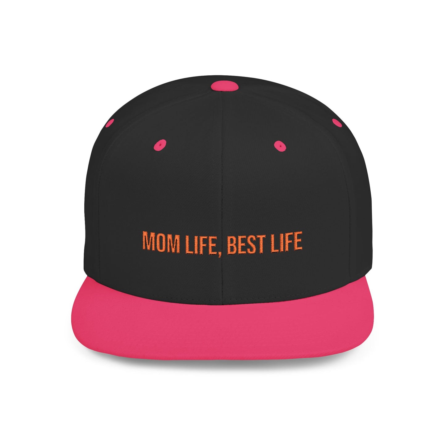 Text Mom Life, Best Life Flat Bill Snapback – Lightweight, Custom Fit, Premium Quality