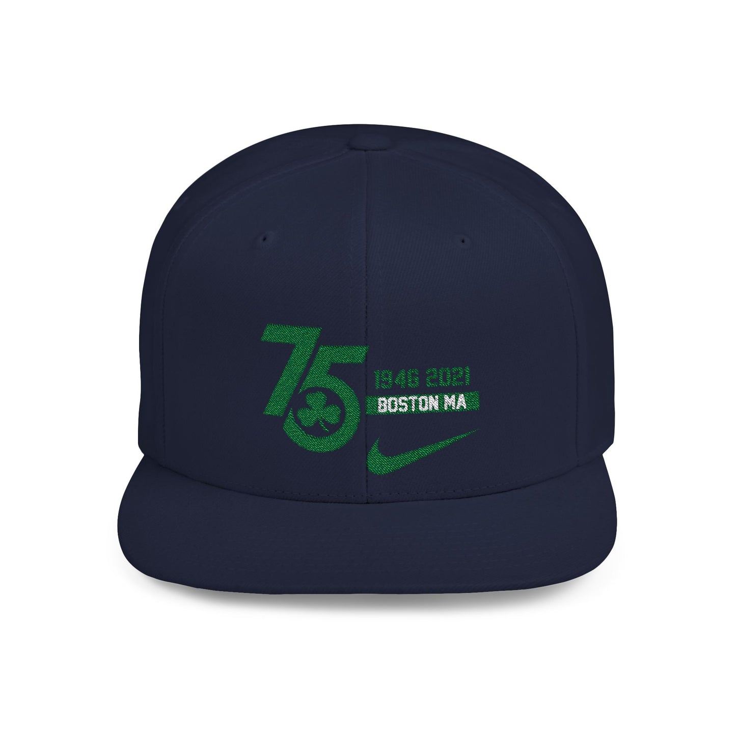 Boston Celtics 75 Years Anniversary Flat Bill Snapback – Lightweight, Custom Fit, Premium Quality