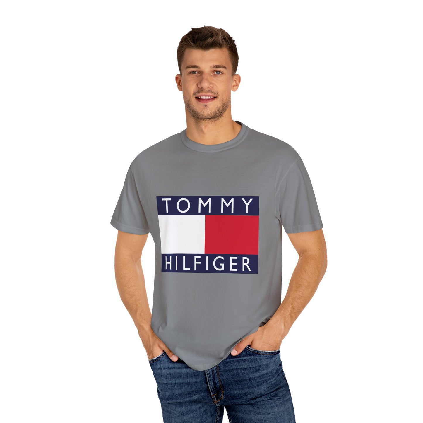 Tommy Hilfiger Garment-Dyed T-Shirt – Premium Cotton Tee for Customization