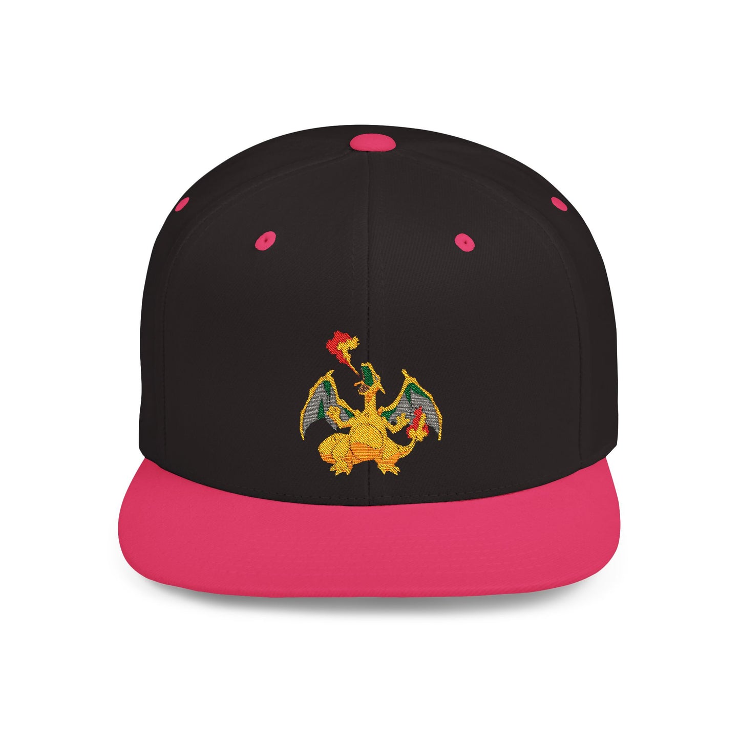 Charizard Pokemon Flat Bill Snapback – Lightweight, Custom Fit, Premium Quality