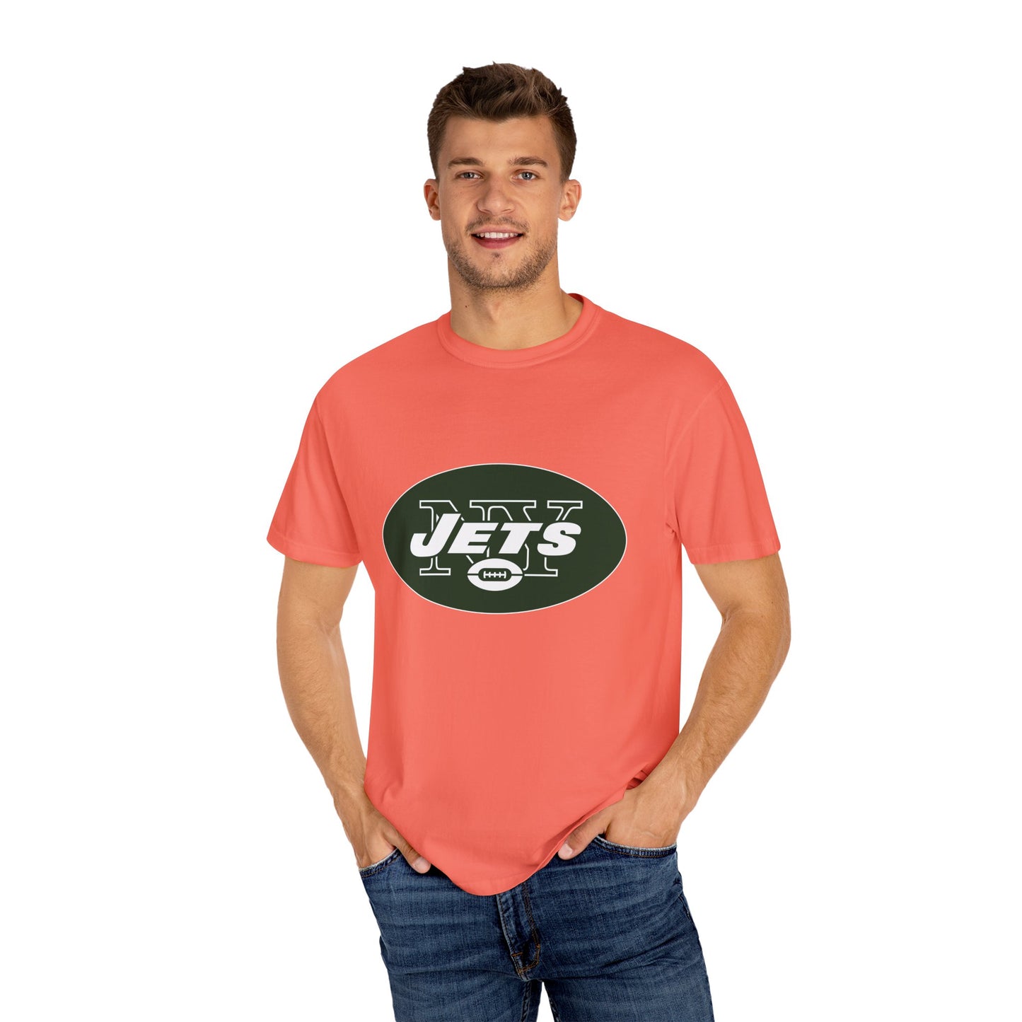 New York Jets Football Products Garment-Dyed T-Shirt – Premium Cotton Tee for Customization