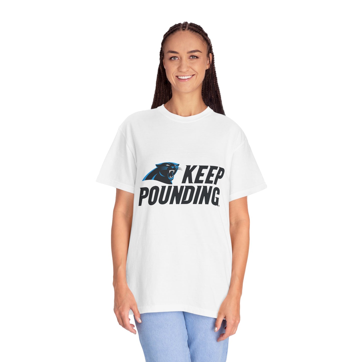 Carolina Panthers Keep Pounding Garment-Dyed T-Shirt – Premium Cotton Tee for Customization