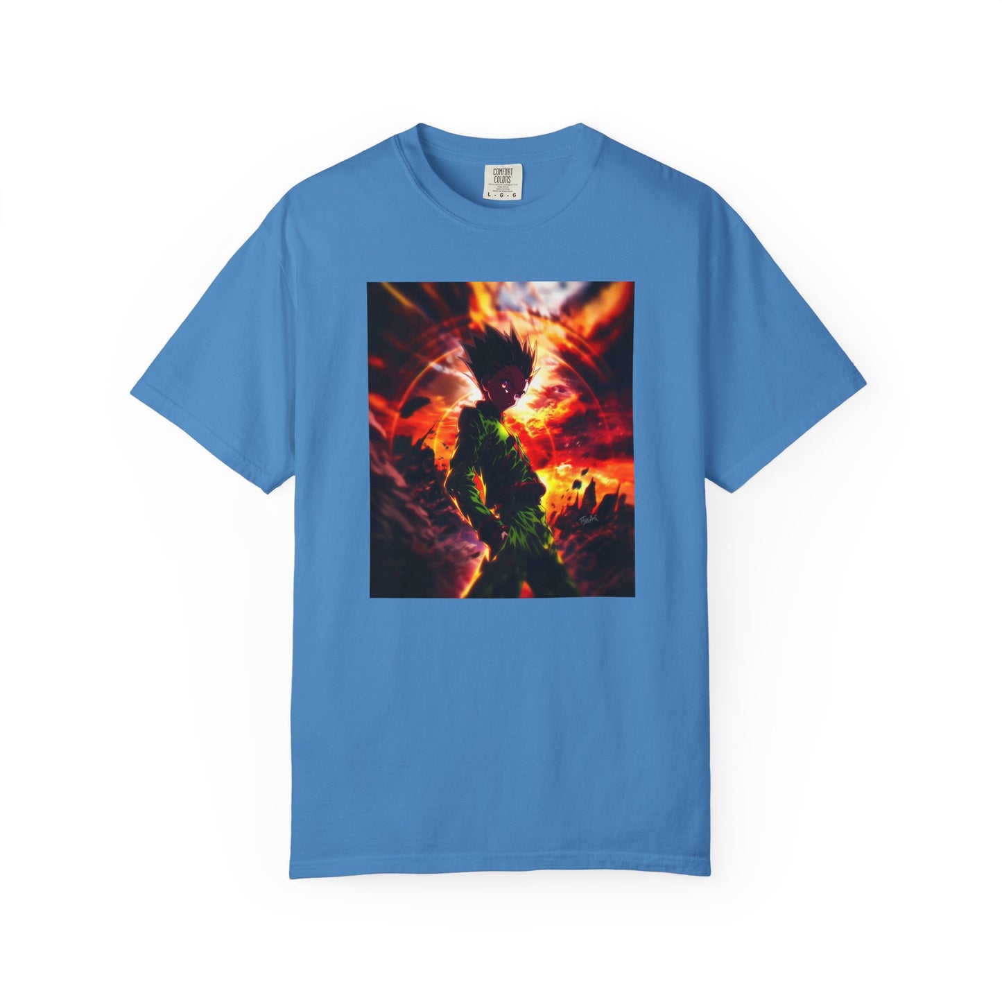 Hunter x Hunter AMOLED Gon Freecss Garment-Dyed T-Shirt – Premium Cotton Tee for Customization