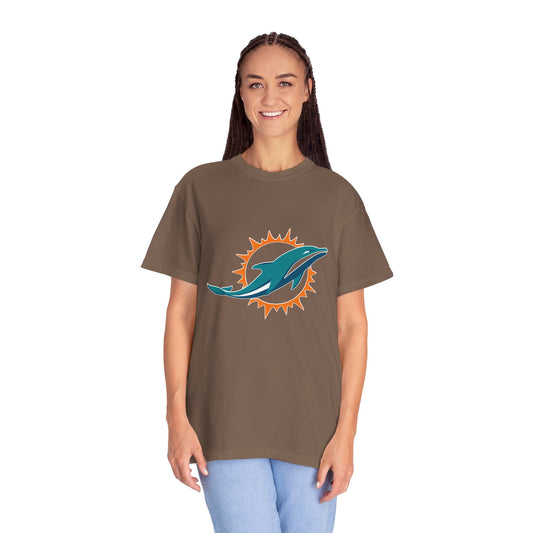 Miami Dolphins Football Merchandise Garment-Dyed T-Shirt – Premium Cotton Tee for Customization