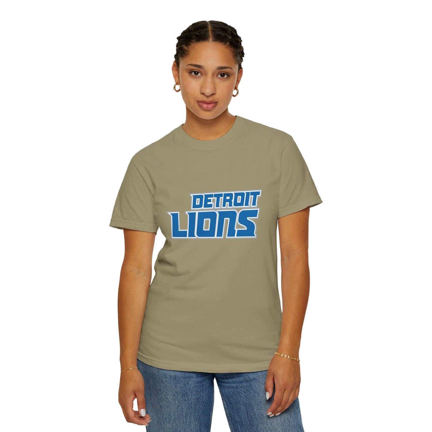 Detroit Lions Merchandise Garment-Dyed T-Shirt – Premium Cotton Tee for Customization