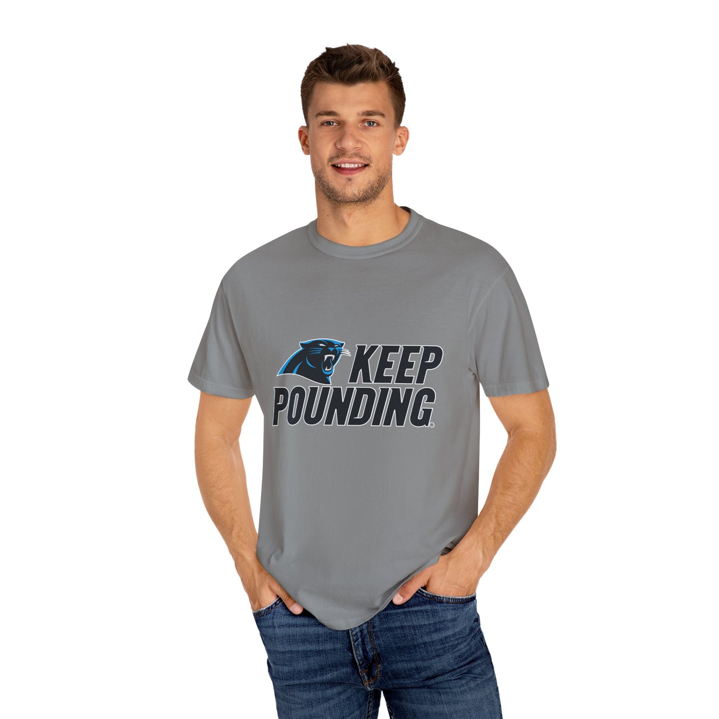 Carolina Panthers Keep Pounding Garment-Dyed T-Shirt – Premium Cotton Tee for Customization