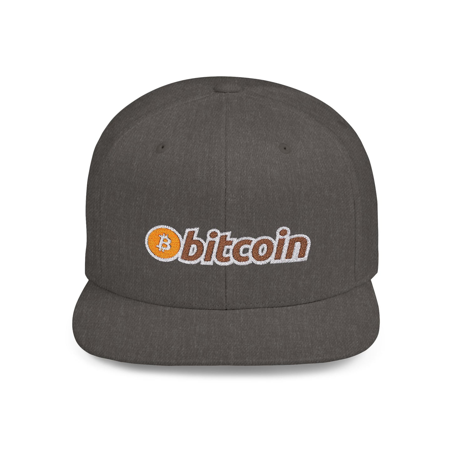 Bitcoin Flat Bill Snapback – Lightweight, Custom Fit, Premium Quality