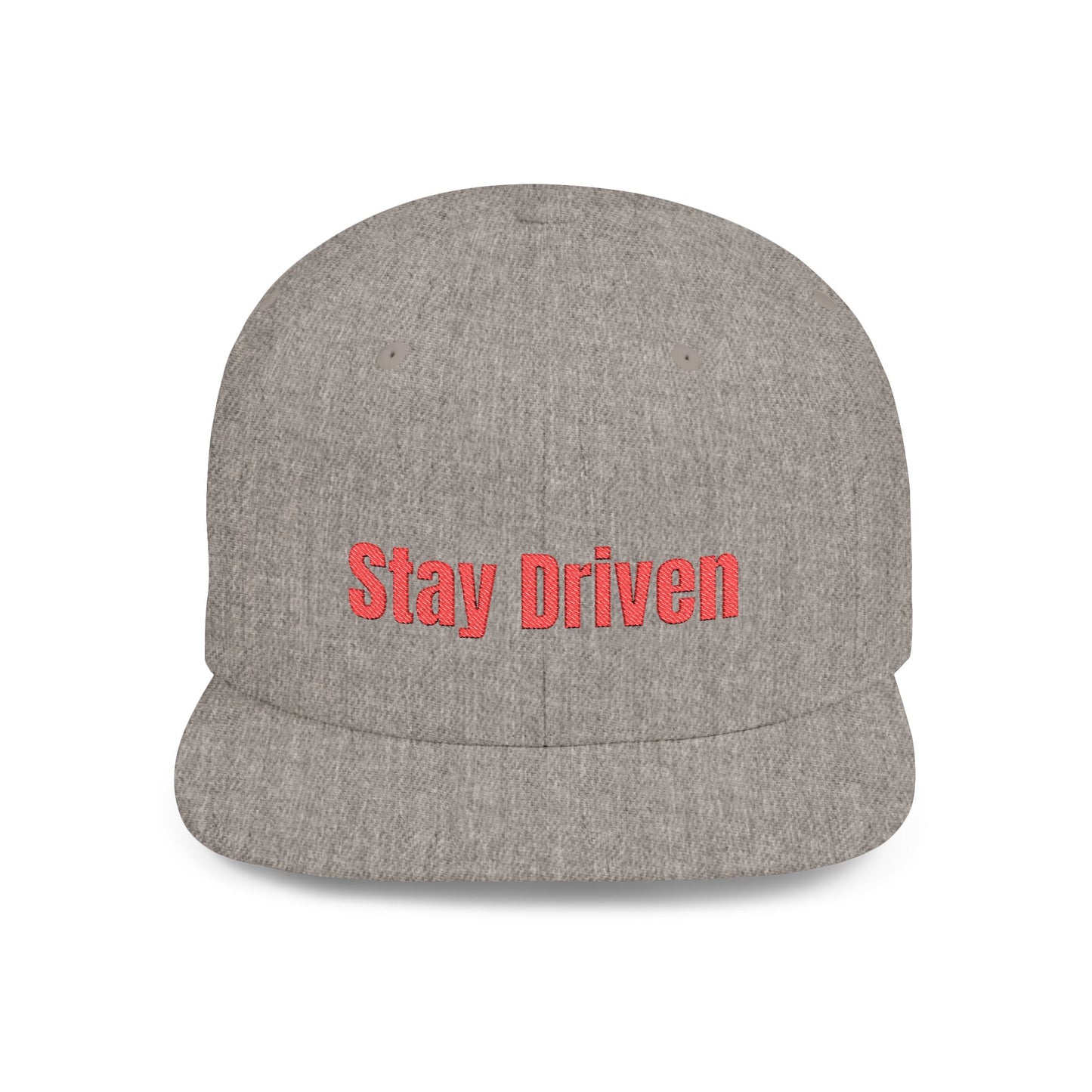 Text Stay Driven Flat Bill Snapback – Lightweight, Custom Fit, Premium Quality