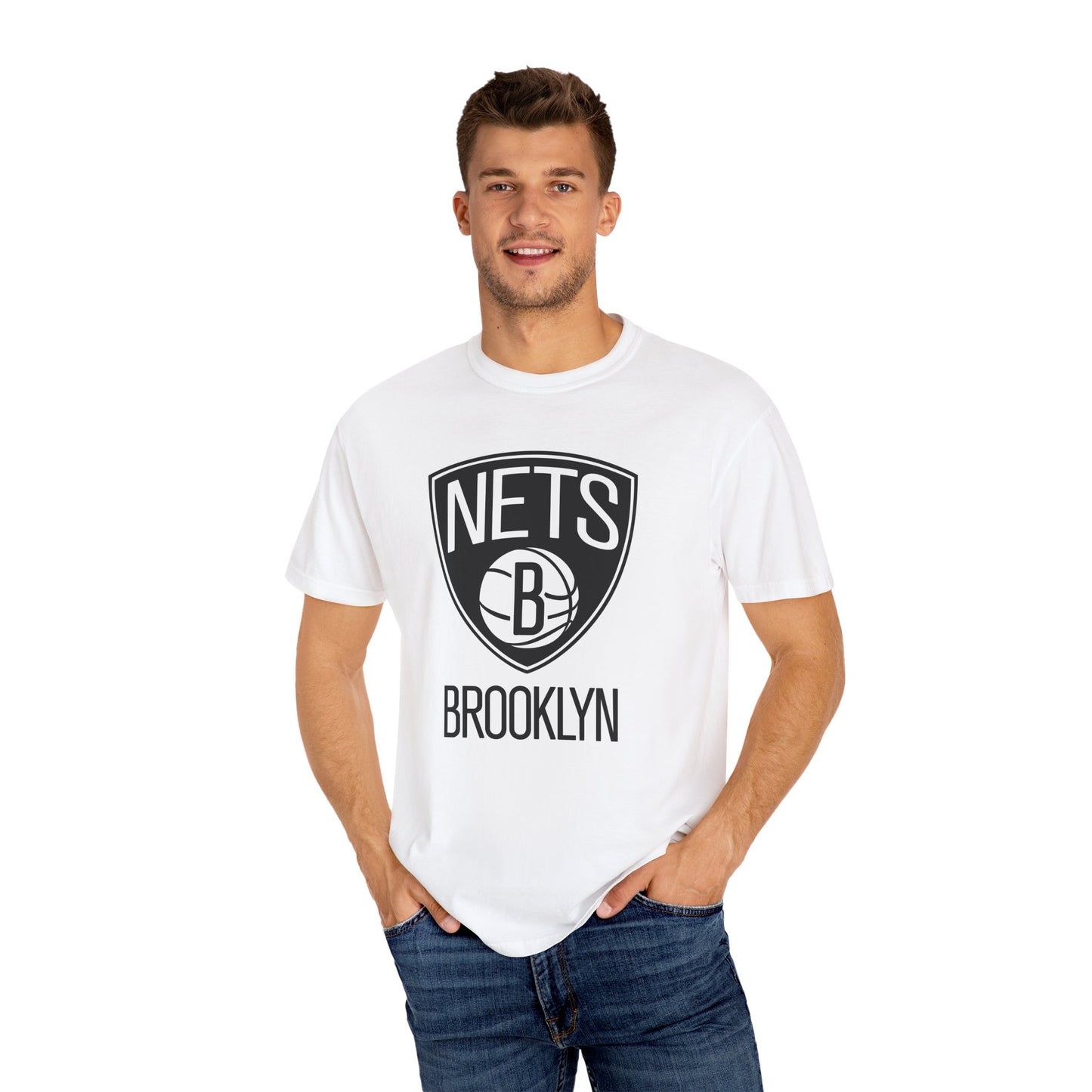 Brooklyn Nets Built Different Garment-Dyed T-Shirt – Premium Cotton Tee for Customization