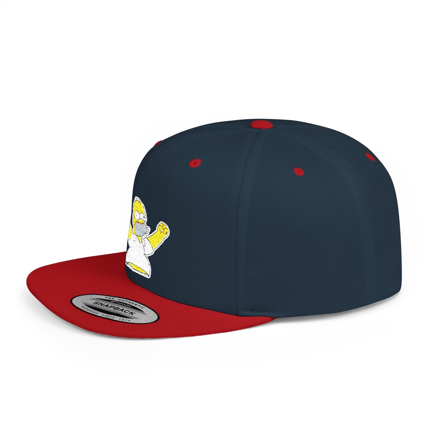 Homer Simpson Flat Bill Snapback – Lightweight, Custom Fit, Premium Quality