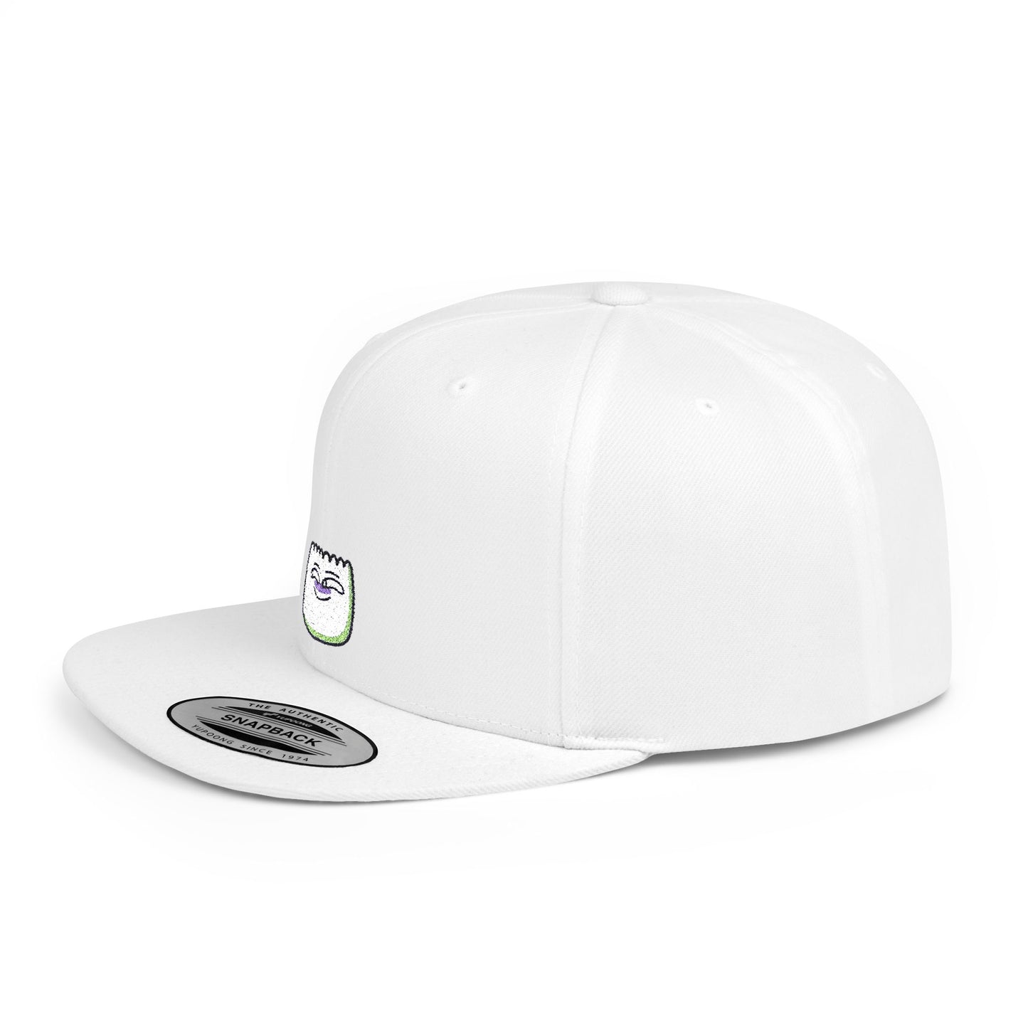 Icons Embroidered Hehe Face Flat Bill Snapback – Lightweight, Custom Fit, Premium Quality
