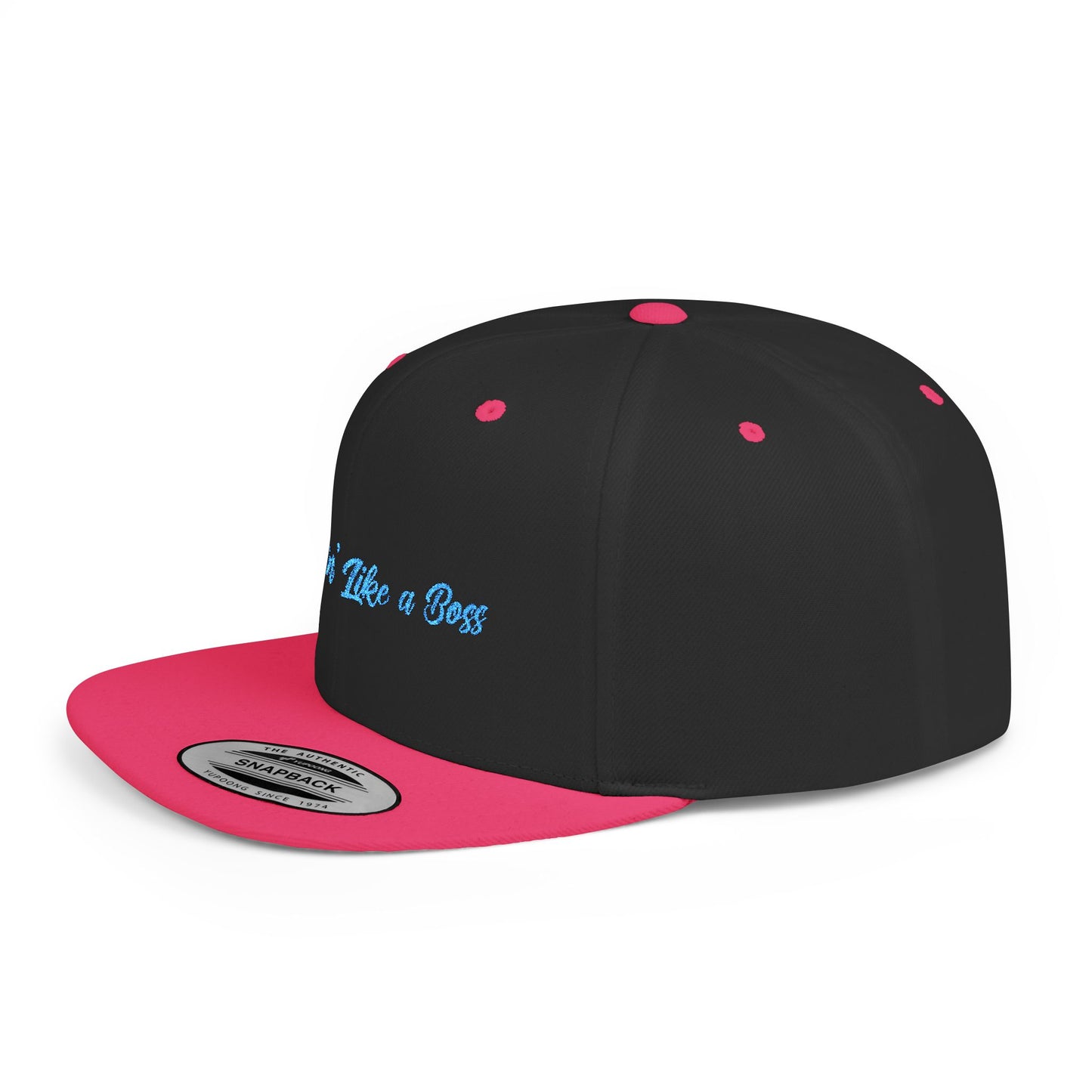 Text Mommin’ Like a Boss Flat Bill Snapback – Lightweight, Custom Fit, Premium Quality