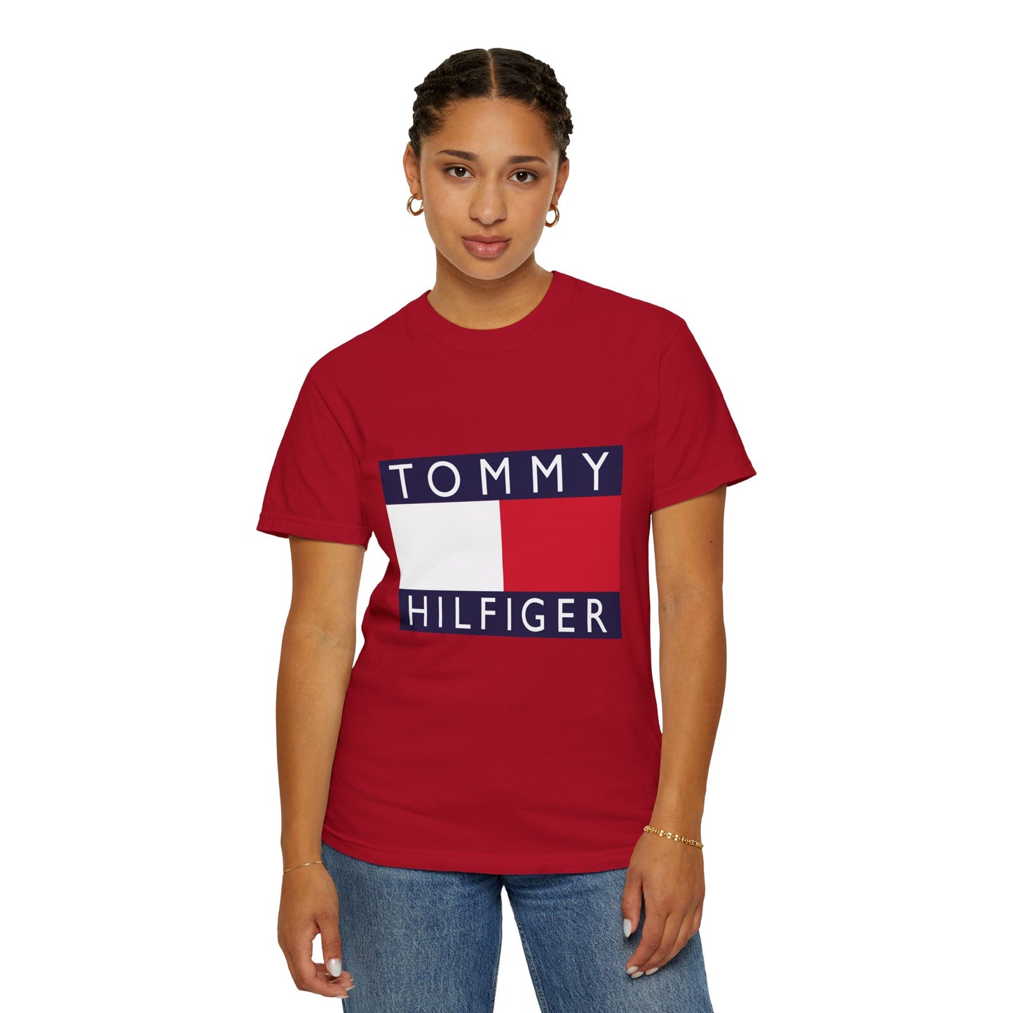 Tommy Hilfiger Garment-Dyed T-Shirt – Premium Cotton Tee for Customization