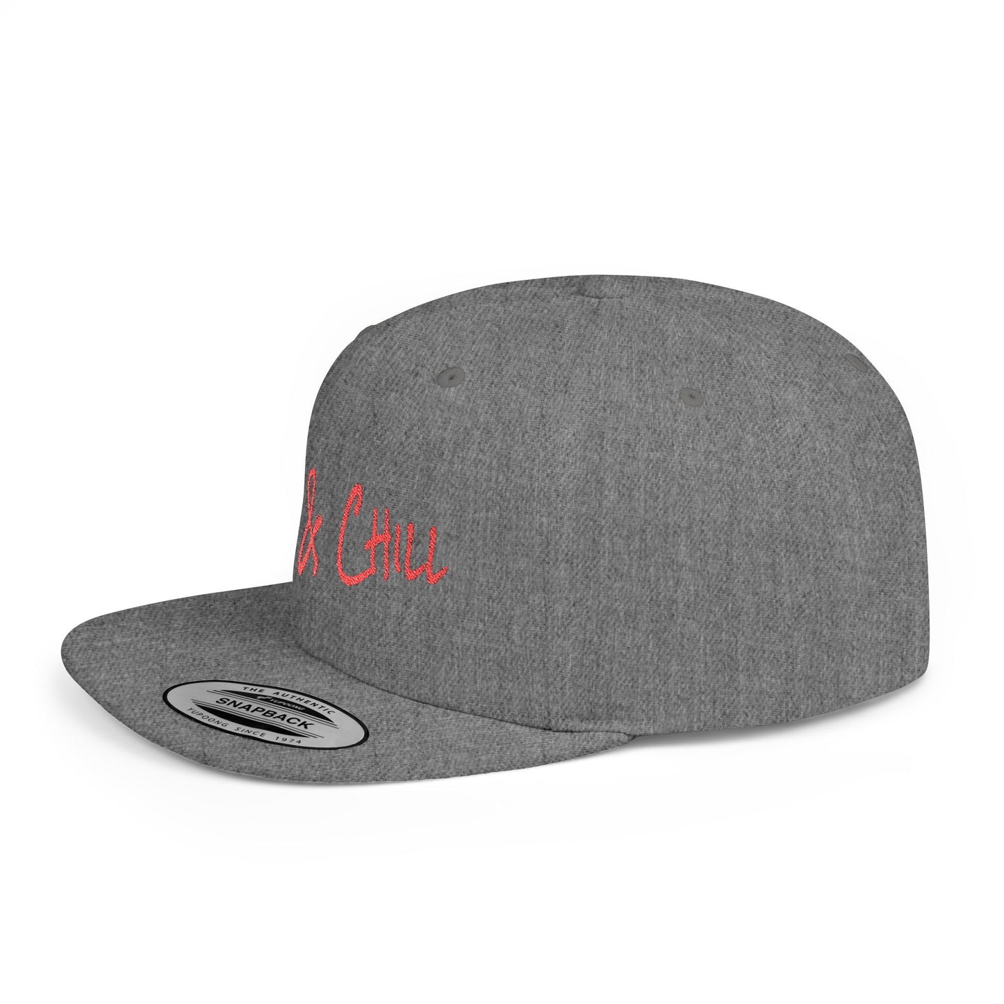 Text Sun & Chill Flat Bill Snapback – Lightweight, Custom Fit, Premium Quality
