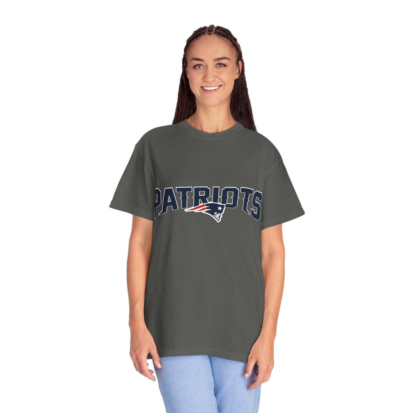 New England Patriots Football Merchandise Garment-Dyed T-Shirt – Premium Cotton Tee for Customization