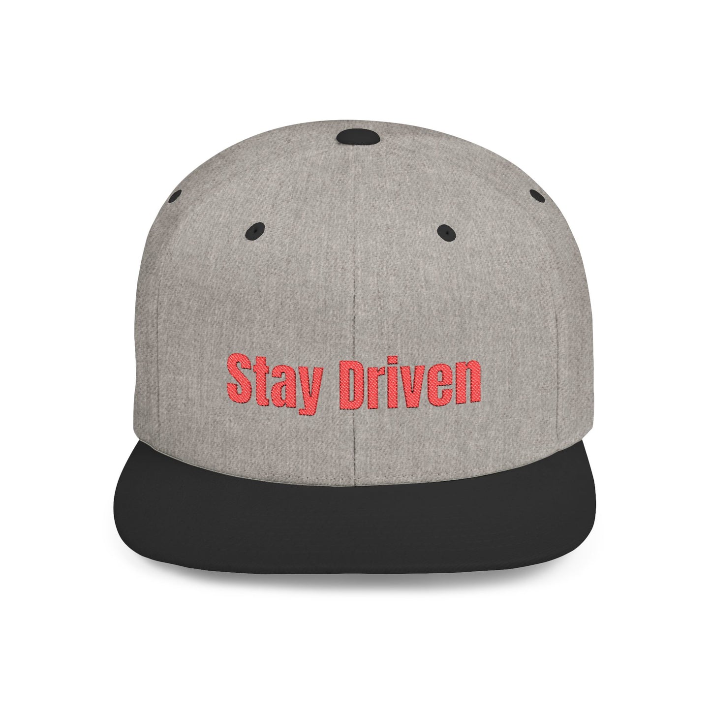 Text Stay Driven Flat Bill Snapback – Lightweight, Custom Fit, Premium Quality