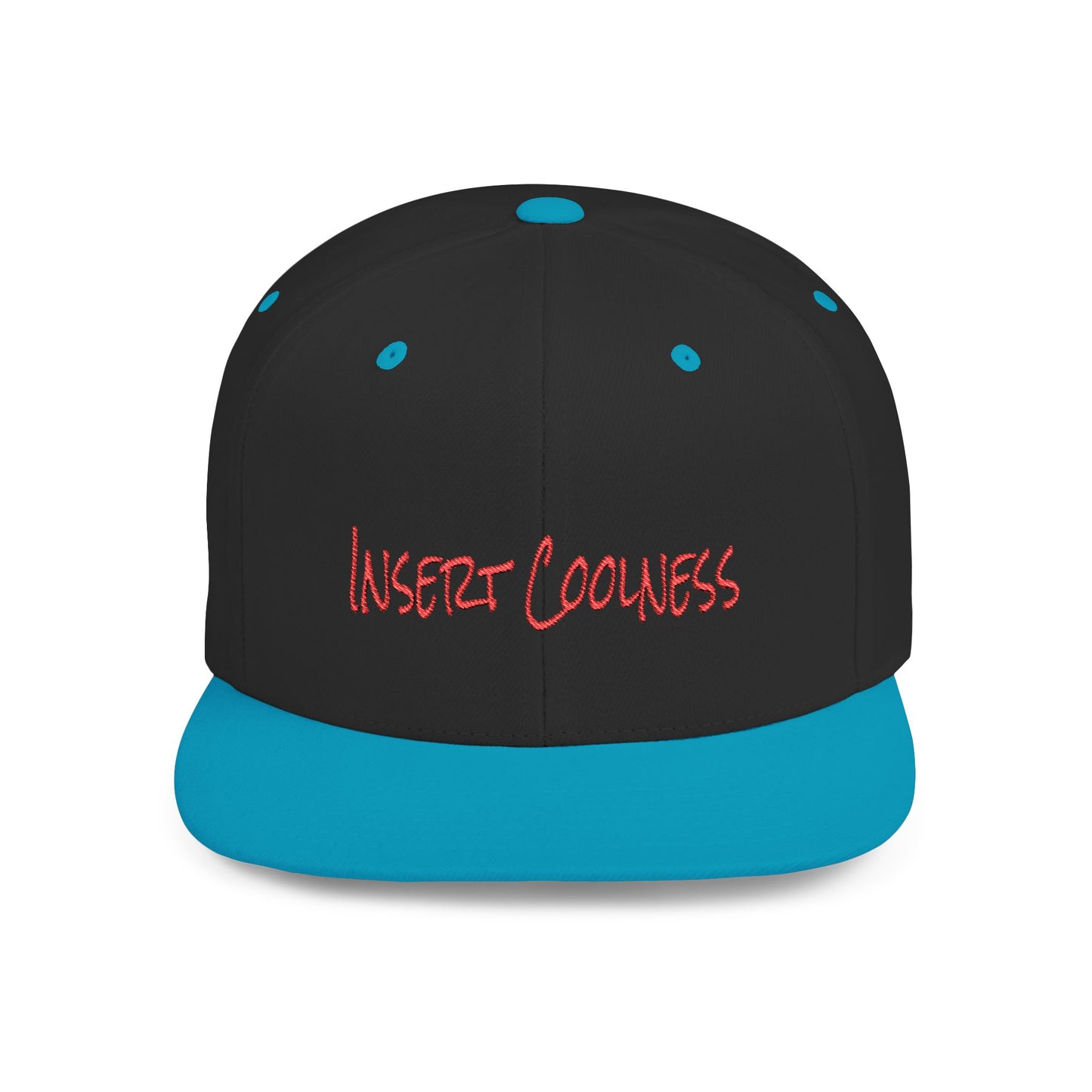 Text Insert Coolness Flat Bill Snapback – Lightweight, Custom Fit, Premium Quality