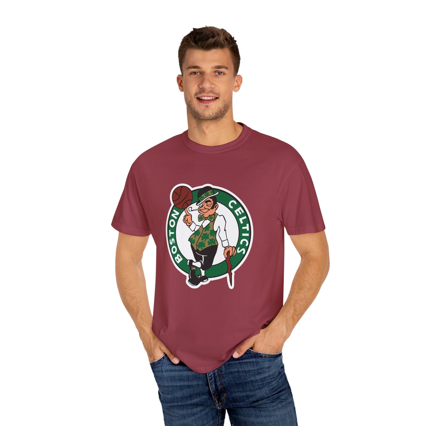 Boston Celtics Street Ball Style Garment-Dyed T-Shirt – Premium Cotton Tee for Customization