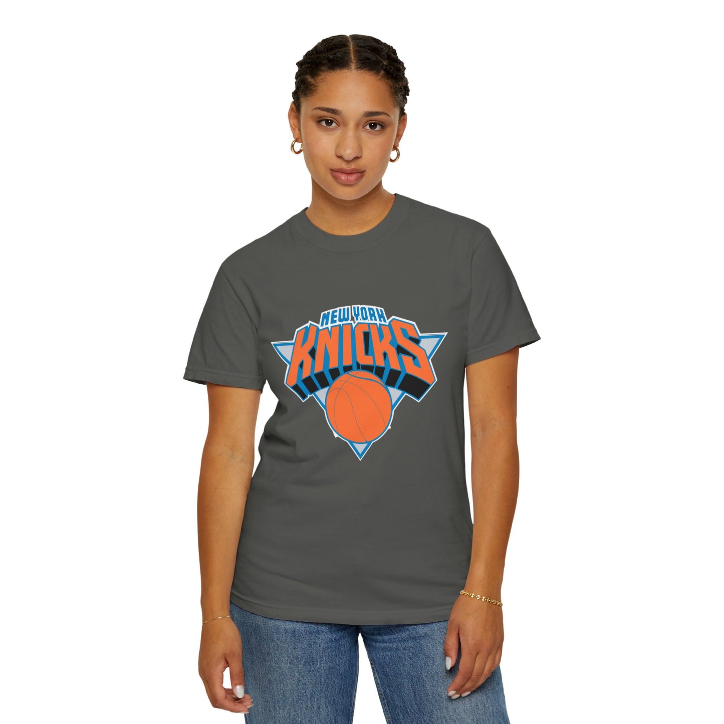 New York Knicks Hoop Lifestyle Garment-Dyed T-Shirt – Premium Cotton Tee for Customization