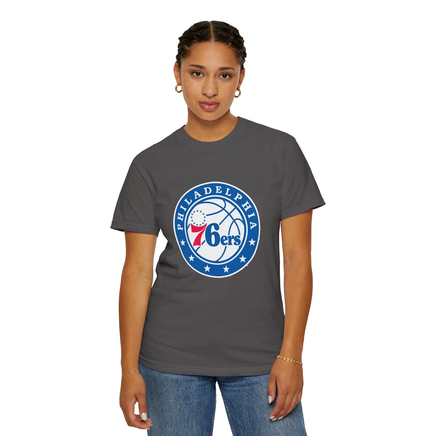 Philadelphia 76ers Basketball Life Garment-Dyed T-Shirt – Premium Cotton Tee for Customization