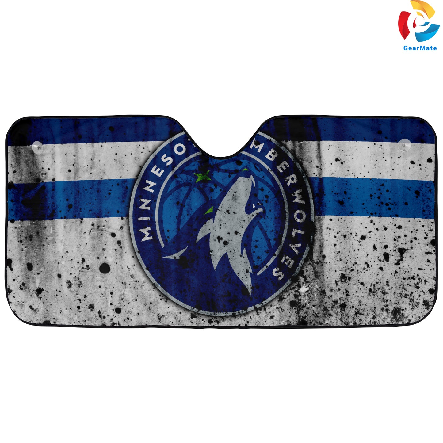 Minnesota Timberwolves NBA Black Spot Reflective Car Sunshade – Premium Heat & UV Protection, Universal Fit