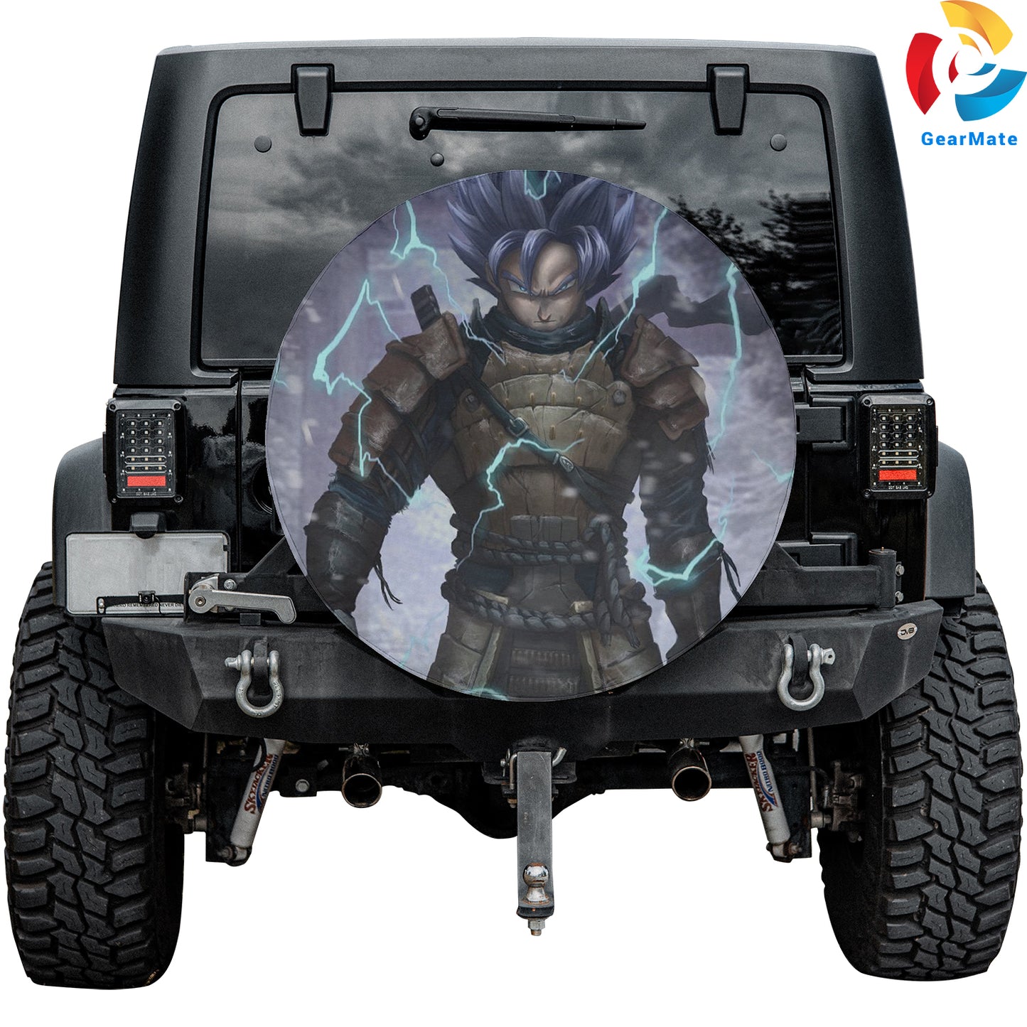 Dragon Ball Goku Samurai Spare Tire Cover – Premium Waterproof UV-Resistant Protector