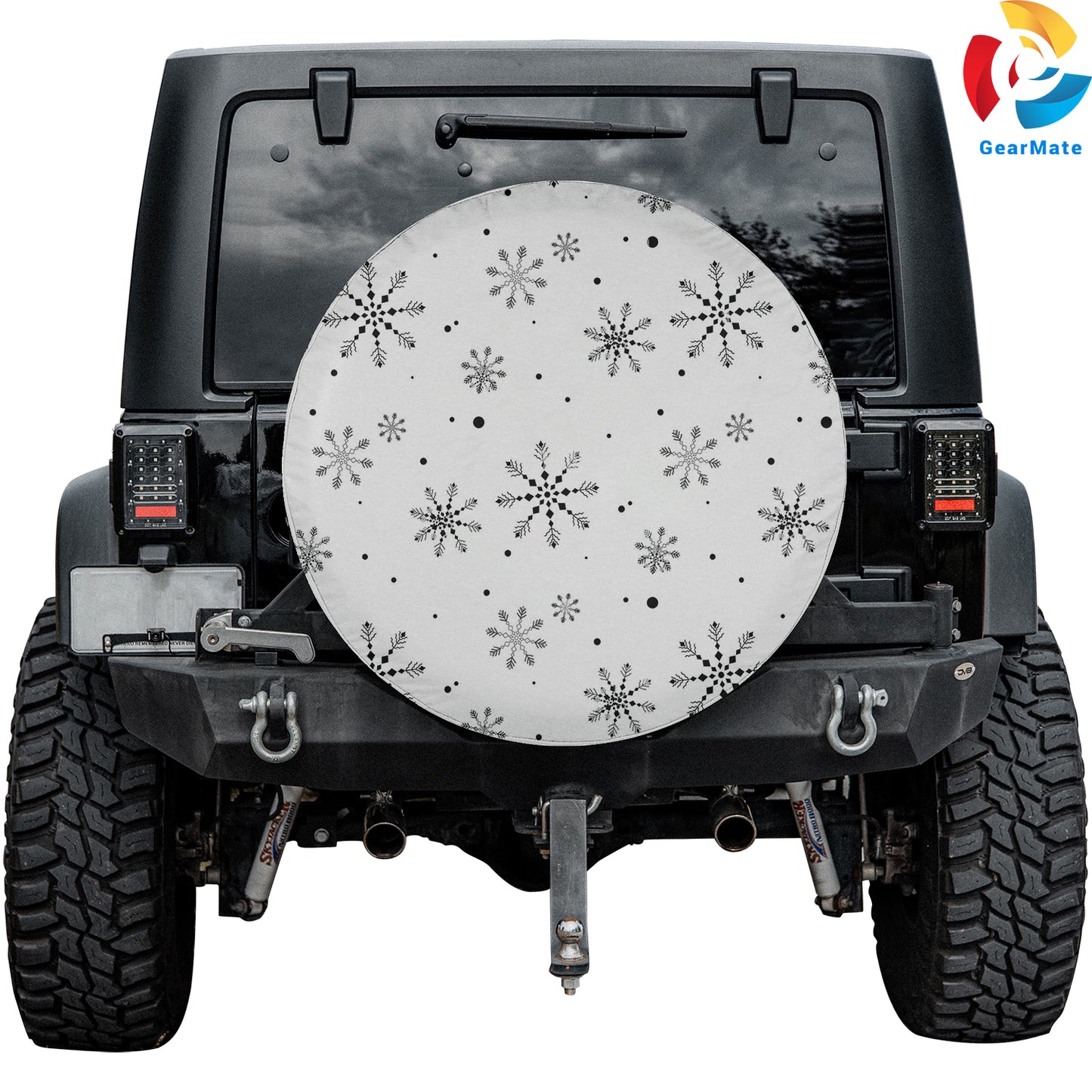 Merry Christmas 2024 Snowflake Season Spare Tire Cover – Premium Waterproof UV Resistant Protector