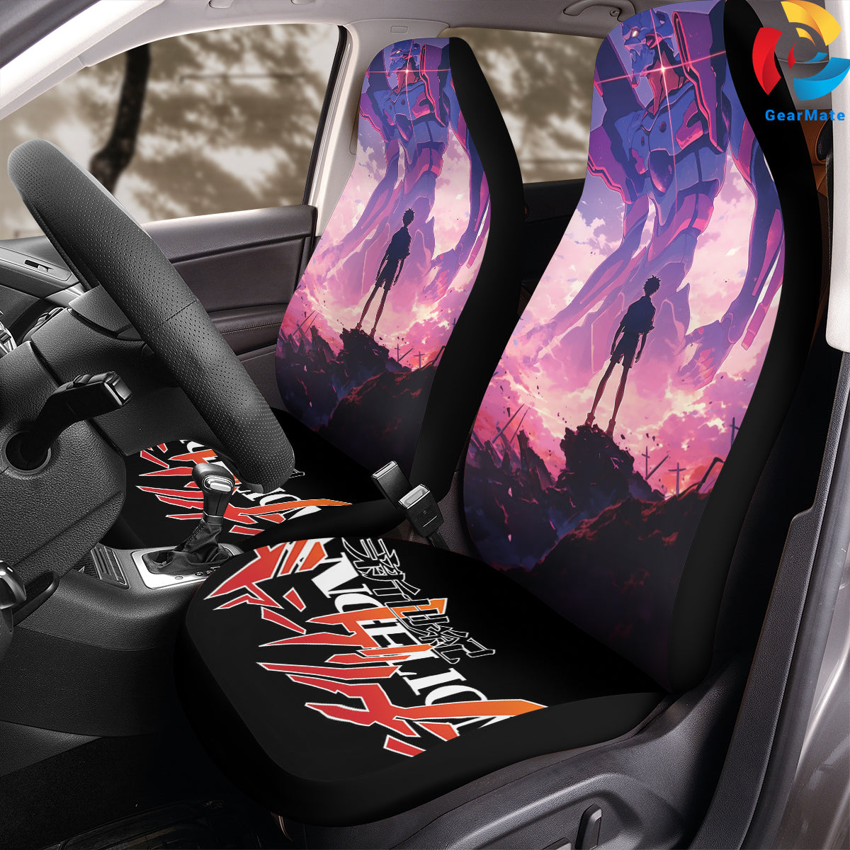 Evangelion Car Seat Covers – High Quality Graphic and Polar Fleece Protector Set