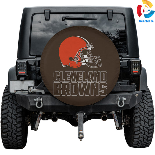 Cleveland Browns NFL Spare Tire Cover – Premium Waterproof UV-Resistant Protector