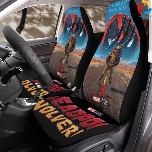 Deadpool and Wolverine Car Seat Covers – High Quality Graphic and Polar Fleece Protector Set