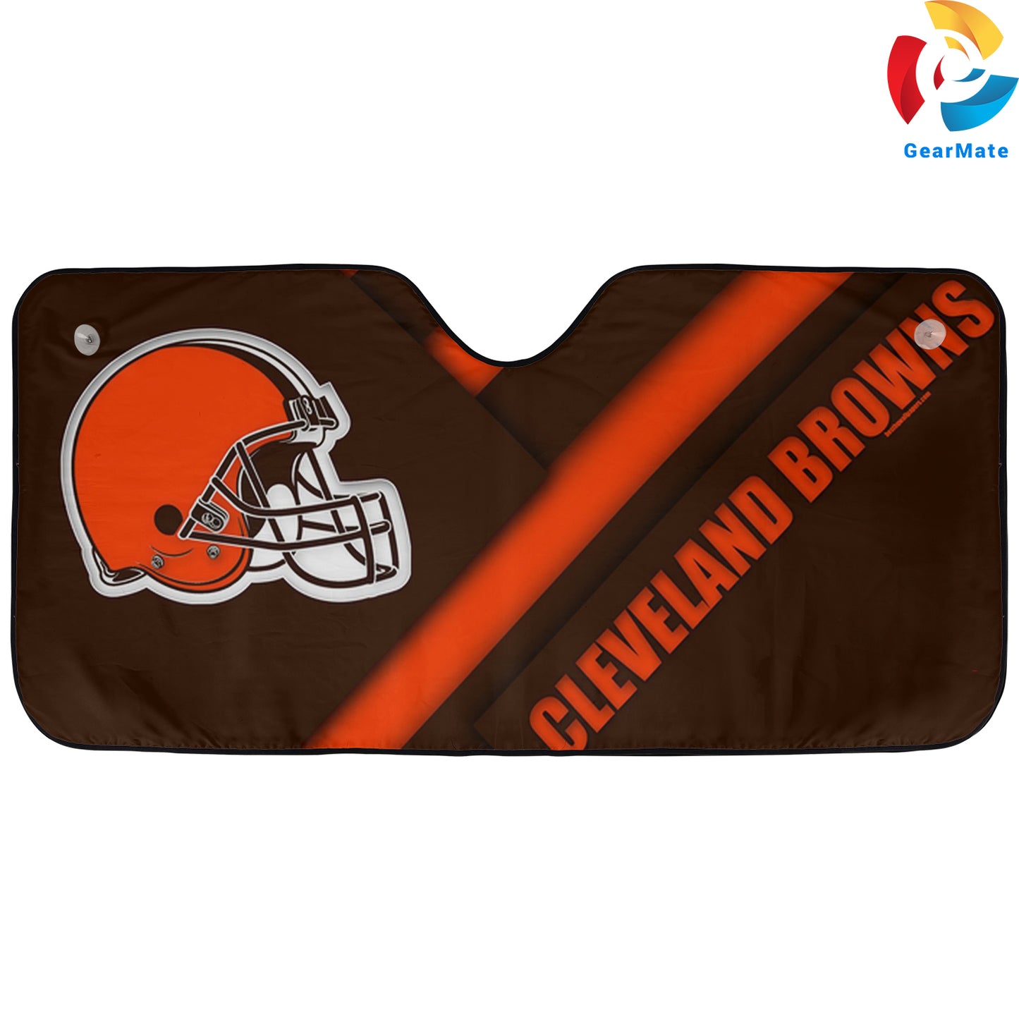 Cleveland Browns NFL Football Team Reflective Car Sunshade – Premium Heat & UV Protection, Universal Fit