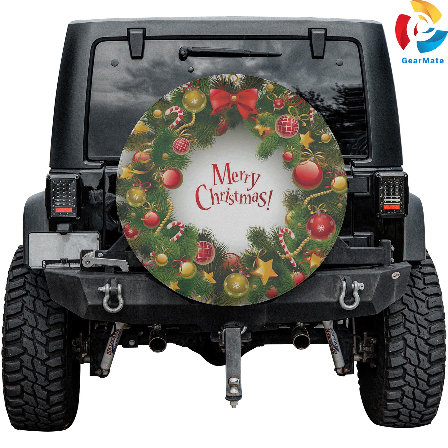 Merry Christmas 2024 Festive Decor Spare Tire Cover – Premium Waterproof UV Resistant Protector