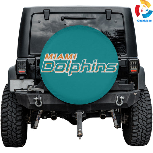 Miami Dolphins Fans Spare Tire Cover – Premium Waterproof UV-Resistant Protector