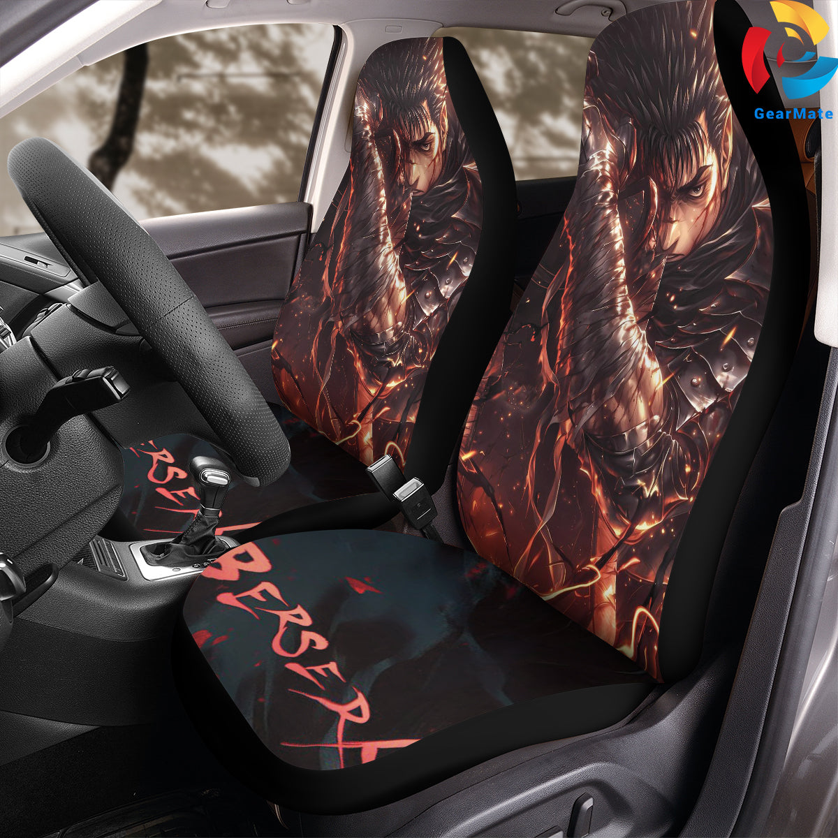 Berserk Amor of Guts Car Seat Covers – High Quality Graphic and Polar Fleece Protector Set