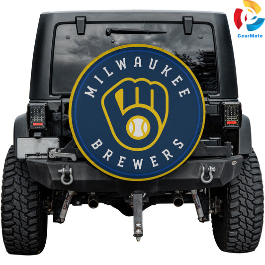 Milwaukee Brewers MLB Spare Tire Cover – Premium Waterproof UV-Resistant Protector