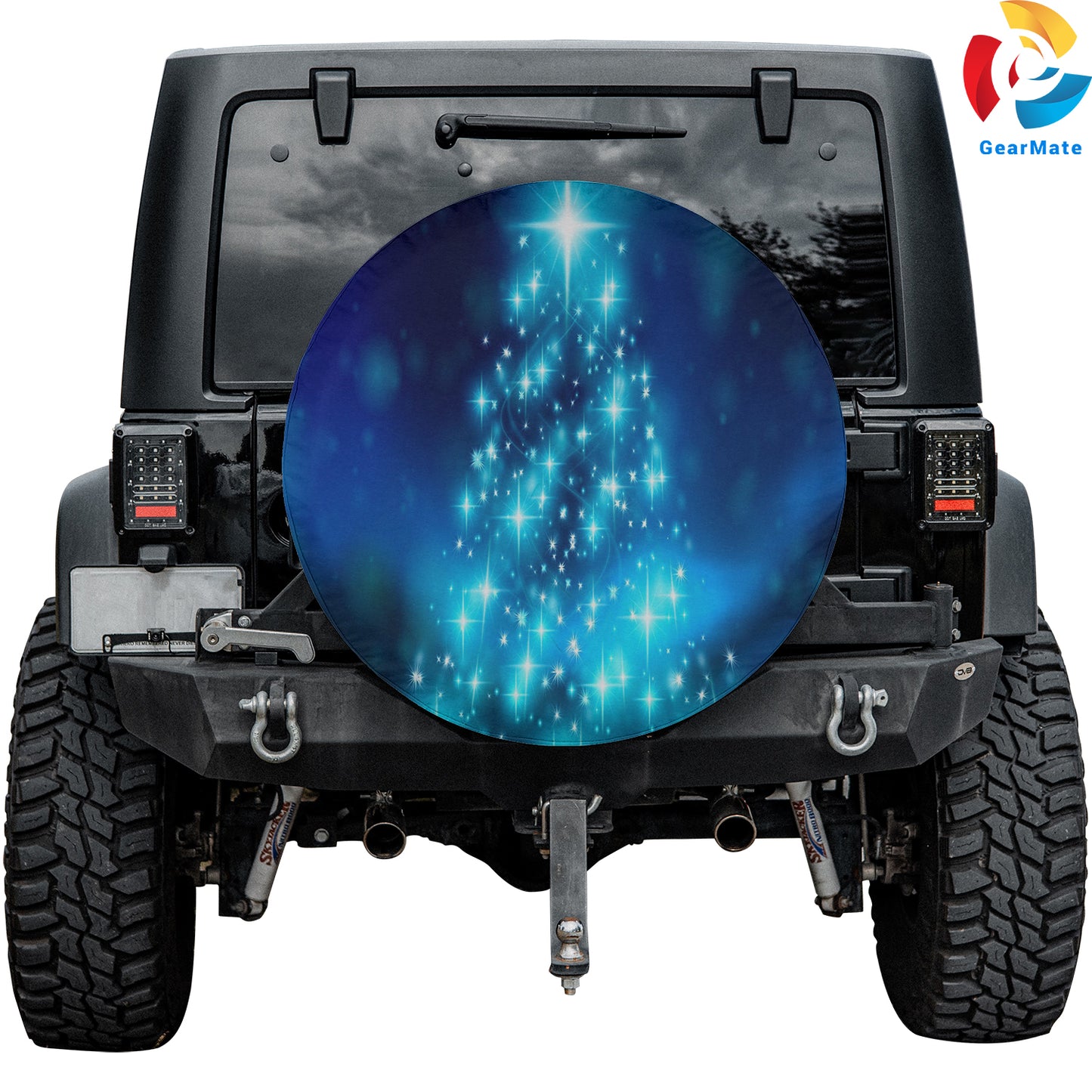 Merry Christmas 2024 Blue Christmas Tree Spare Tire Cover – Premium Waterproof UV Resistant Protector