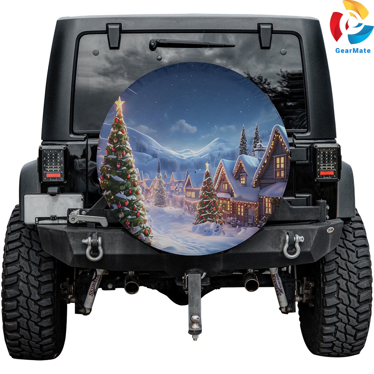 Merry Christmas 2024 Festive Home Spare Tire Cover – Premium Waterproof UV Resistant Protector