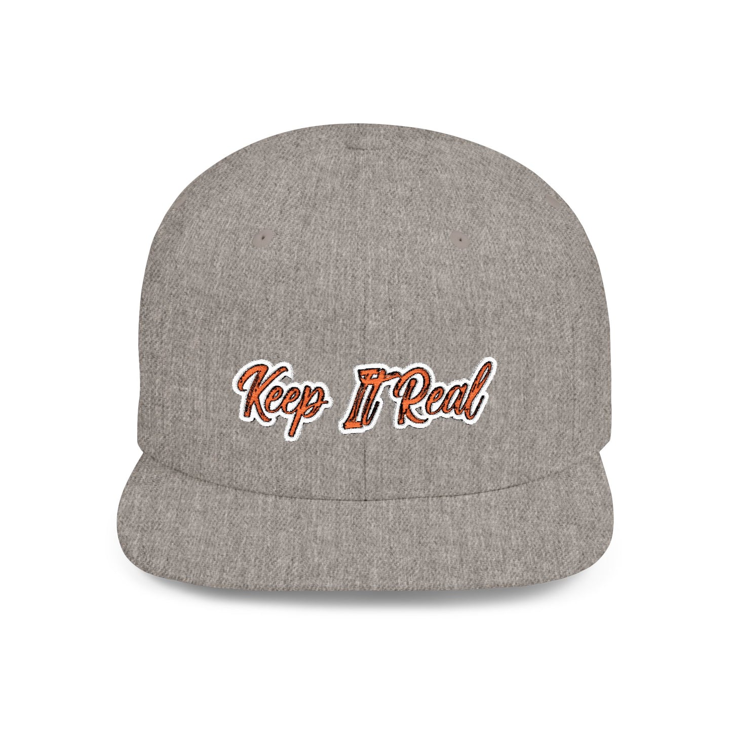 Text Keep It Real Flat Bill Snapback – Lightweight, Custom Fit, Premium Quality