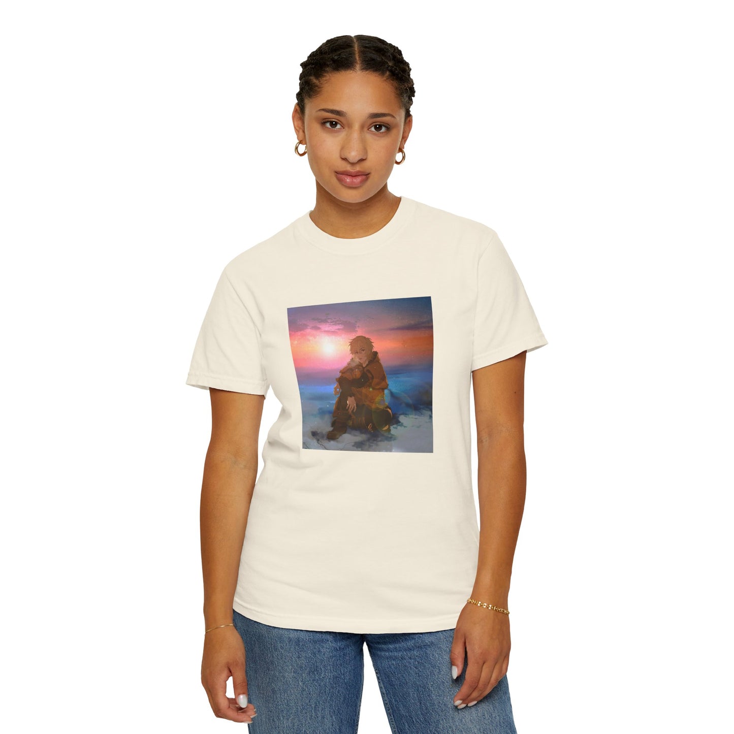 Vinland Saga Thorfinn Garment-Dyed T-Shirt – Premium Cotton Tee for Customization