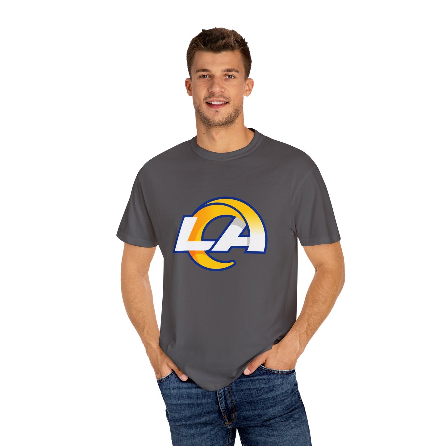 Los Angeles Rams Merchandise Garment-Dyed T-Shirt – Premium Cotton Tee for Customization