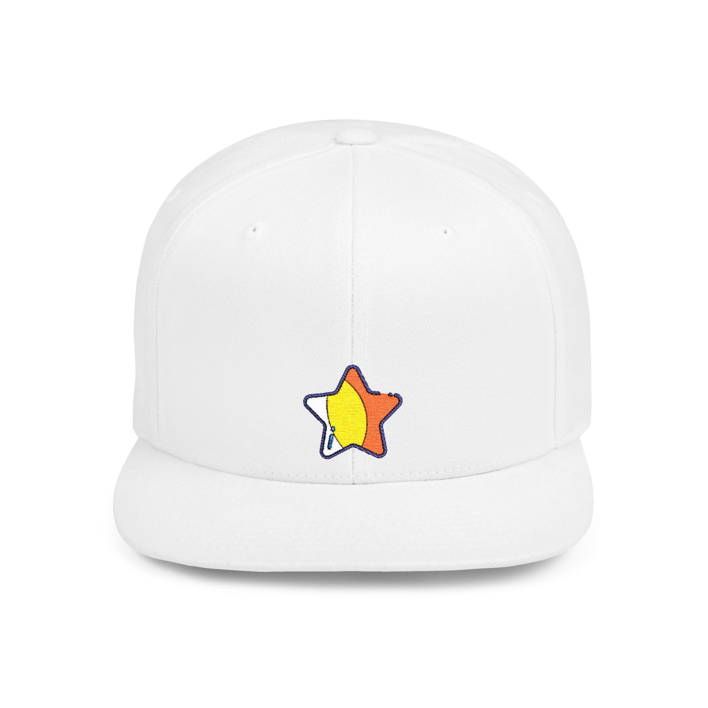 Icons Embroidered Star Yellow Flat Bill Snapback – Lightweight, Custom Fit, Premium Quality